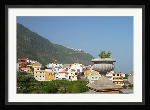 Framed Sea Coast Village, Tenerife, Canary Islands, Spain Print