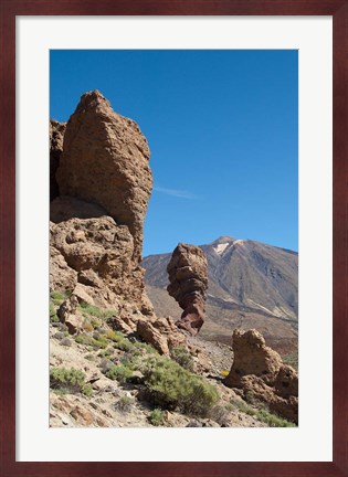 Framed Spain, Tenerife, Las Canadas, Volcanic rock Print