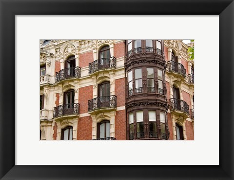 Framed Typical Architecture, Bilbao, Spain Print
