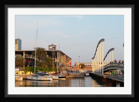 Framed Port Vell, Barcelona, Spain Print