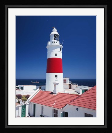 Framed Spain, Gibraltar, Europa Point, Lighthouse Print