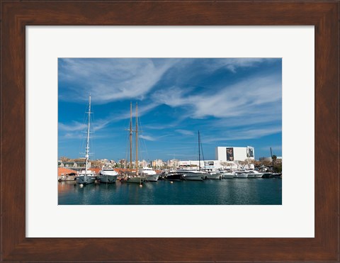Framed Moll d&#39;Espana, Port Vell, Barcelona, Spain Print