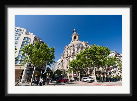 Framed Passeig de Gracia, Barcelona, Spain Print