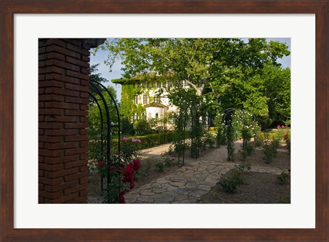 Framed Entrance gate to Cordorniu Winery, Catalonia, Spain Print