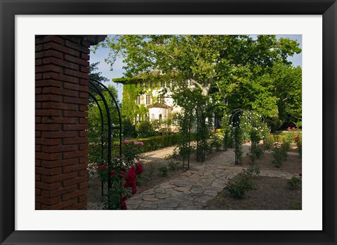 Framed Entrance gate to Cordorniu Winery, Catalonia, Spain Print