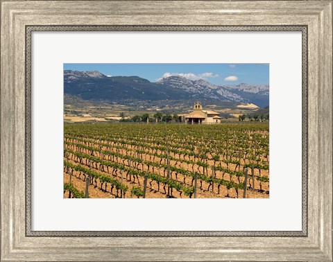 Framed Small church next to the Wine Culture Museum, Briones village, La Rioja, Spain Print