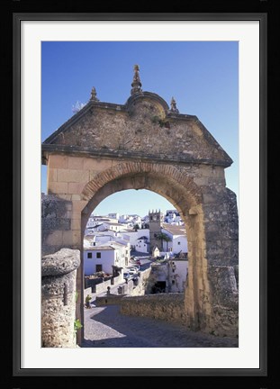 Framed Entry to Jewish Quarter, Puerta de la Exijara, Ronda, Spain Print