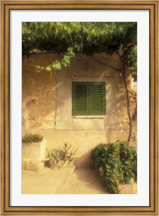 Framed House Detail, Mallorca, Balearics, Spain Print