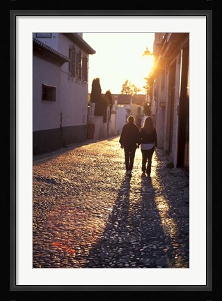 Framed Albaicin Sunset, Granada, Spain Print