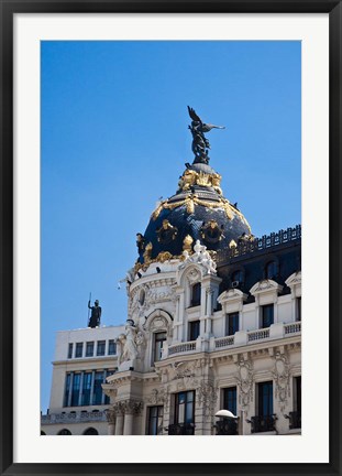 Framed Spain, Madrid Metropolis building on Grand Via Print