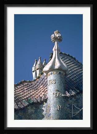 Framed Antonio Gaudi's Cassa Batilo, Barcelona, Spain Print