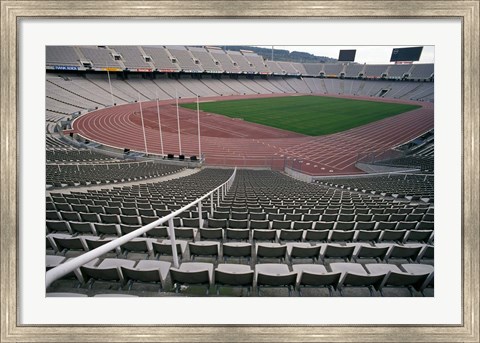Framed Olympic Stadium, Barcelona, Spain Print