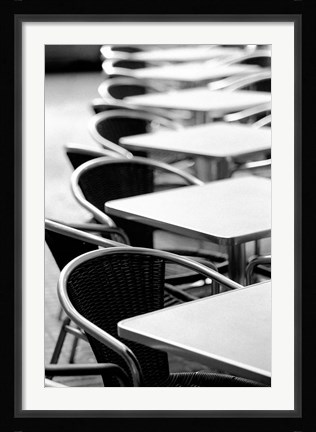 Framed Cafe Tables, Palma, Mallorca, Spain Print
