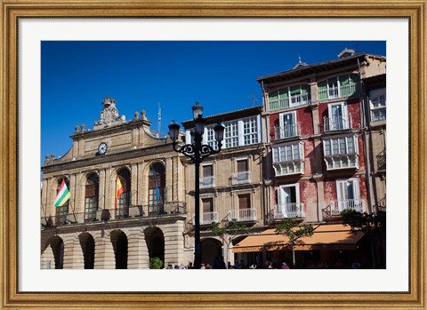 Framed Spain, La Rioja, Haro, Plaza de la Paz, Buildings Print