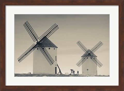 Framed La Mancha Windmills, Campo de Criptana, Castile-La Mancha Region, Spain Print