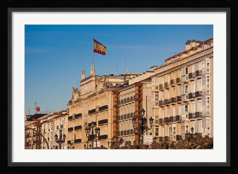 Framed Waterfront Buildings, Santander, Spain Print