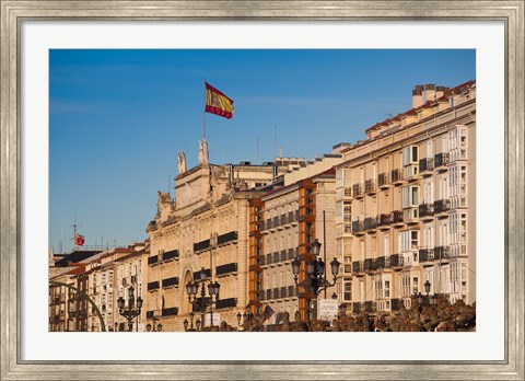 Framed Waterfront Buildings, Santander, Spain Print
