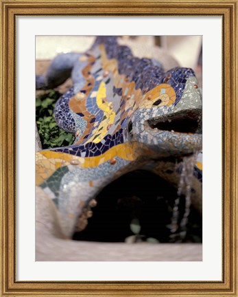 Framed Sights of Parc Guell, Barcelona, Spain Print