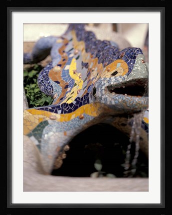 Framed Sights of Parc Guell, Barcelona, Spain Print