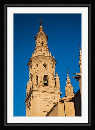 Framed Cathedral of Santa Maria de la Redonda, Logrono, Spain Print