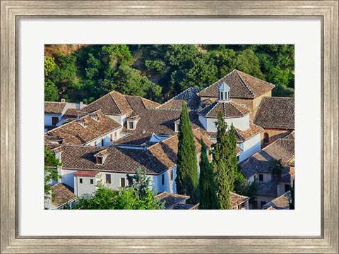 Framed Rooftops of the Albayzin district, Granada, Spain Print