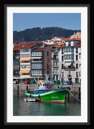 Framed Spain, Basque Country, Vizcaya, Lekeitio Harbor Print