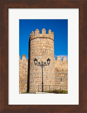 Framed Spain, Castilla y Leon Scenic medieval city walls of Avila Print