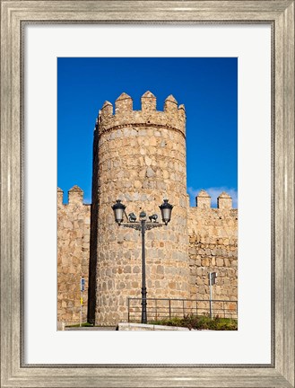 Framed Spain, Castilla y Leon Scenic medieval city walls of Avila Print