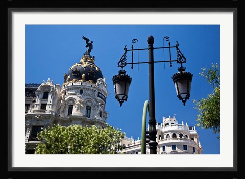 Framed Spain, Madrid Metropolis building on Grand Via Print