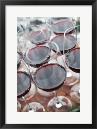 Framed Wine Tasting, Bodega Marques de Riscal Winery, Elciego, Basque Country Region, Spain Print