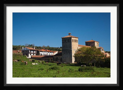 Framed Iglesia de Colegiata, Santillana del Mar, Spain Print