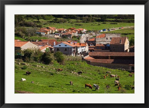 Framed Medieval Town Buildings, Santillana del Mar, Spain Print