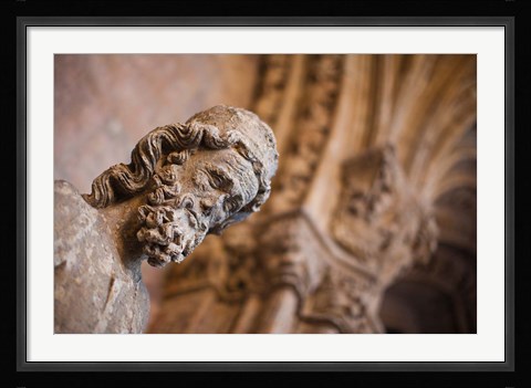Framed Patriarch Zacarias Statue, Leon, Spain Print