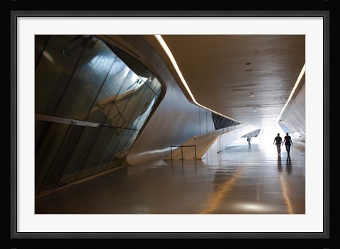 Framed Pavilion Bridge, Zaragoza, Spain Print