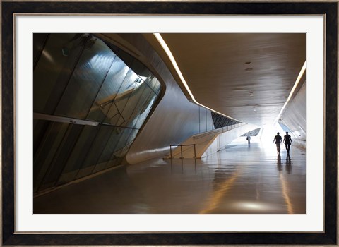 Framed Pavilion Bridge, Zaragoza, Spain Print