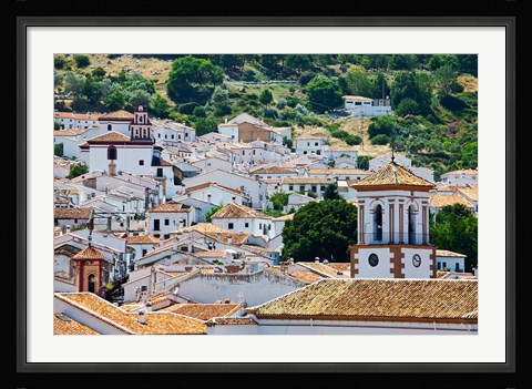 Framed Spain, Andalucia, Cadiz Province, Grazalema View of the town Print