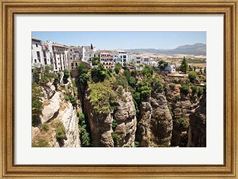 Framed Spain, Andalusia, Malaga Province Hillside town of Ronda Print