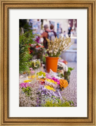 Framed Spain, Cadiz, Plaza de Topete Flower Market Print