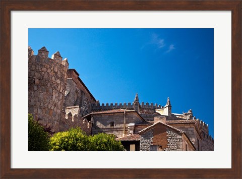 Framed Spain, Castilla y Leon Region, Avila Avila Cathedral detail Print