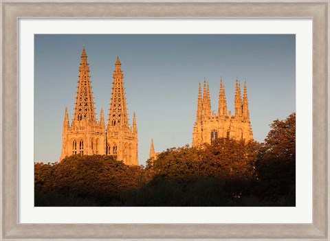 Framed Spain, Castilla y Leon, Burgos Cathedral, Dawn Print