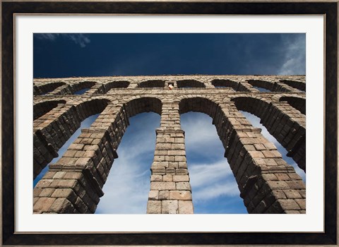 Framed Spain, Castilla y Leon, Segovia, Roman Aqueduct Print