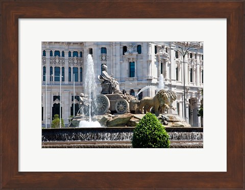 Framed Spain, Madrid Plaza de Cibeles with Fuente de Cibele Print