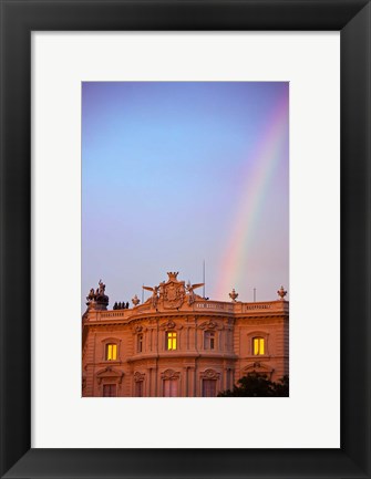 Framed Spain, Madrid, Plaza de Cibeles, Rainbow Print