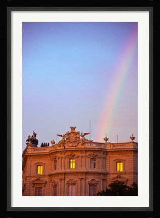Framed Spain, Madrid, Plaza de Cibeles, Rainbow Print