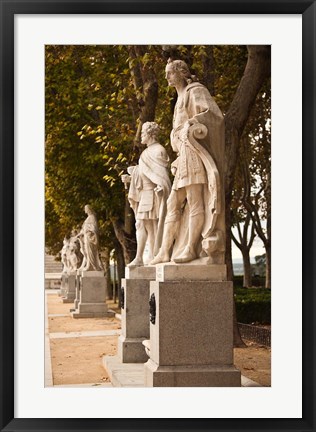 Framed Spain, Madrid, Plaza de Oriente, Statues of Kings Print
