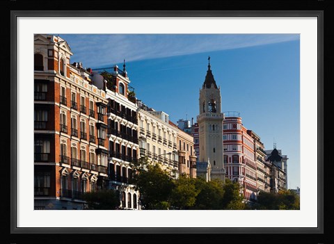 Framed Spain, Madrid, Salamanca Area, Calle de Alcala Print