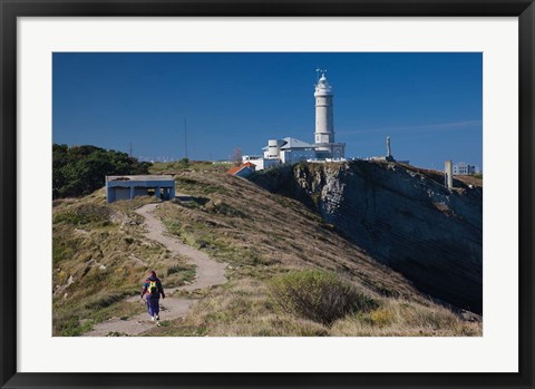 Framed Spain, Santander, Cabo Mayor Lighthouse Print