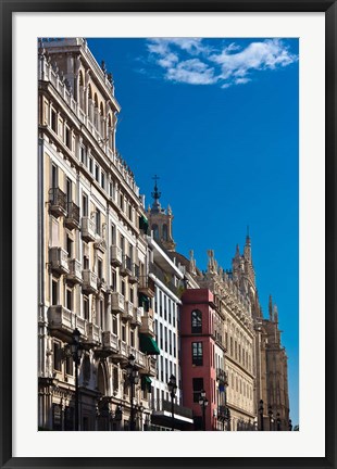 Framed Spain, Spain, Seville, Avenida Constitucion avenue Print