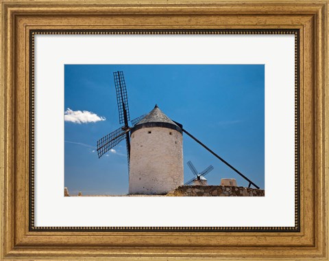 Framed Spain, Toledo Province, Consuegra La Mancha windmills Print
