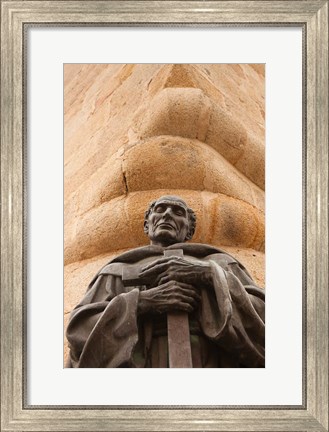 Framed Statue of San Pedro de Alcantara, Caceres, Spain Print